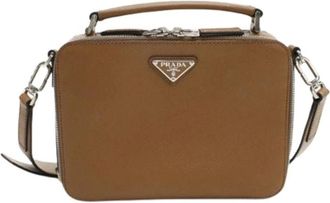 Prada Pre-owned Cross Body Bags, male, Brown, Size: ONE SIZE Pre-owned Vintage Cross Body Bag