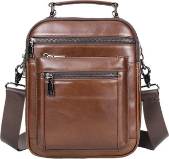 Generic Compatible For Mens Shoulder Bags Messenger Bag for Men Crossbody(Red Coffee)