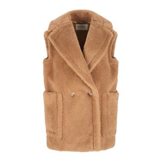 Max Mara Waistcoats, female, Beige, XS, Breda Sleeveless Coat