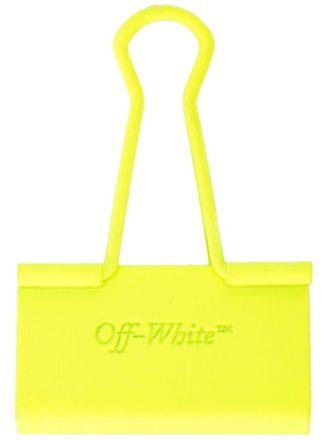 Off-white binder clip - unisex - Acetate - One Size - Yellow