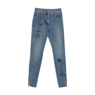 Moschino Dames, Jeans, Blauw, Maat: S Denim