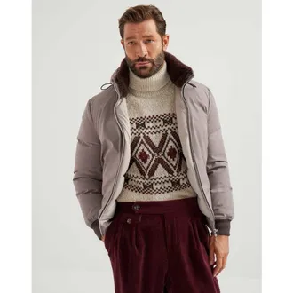 Brunello Cucinelli Mens Tortora Zip Front Jacket, Size M