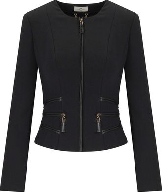 Elisabetta Franchi GIACCA NERA CON ZIP ELISABETTA FRANCHI