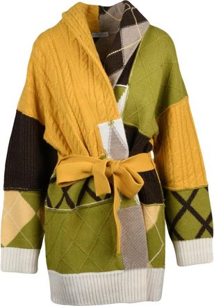 Ballantyne Lange vest met ceintuur - Dames - Vesten - Veelkleurig - S - Wol - Truien & Vesten