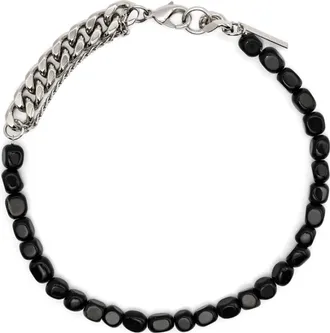 Dries Van Noten Necklaces, male, Black, Size: ONE SIZE Black Lobster Claw Adjustable Fit Necklace