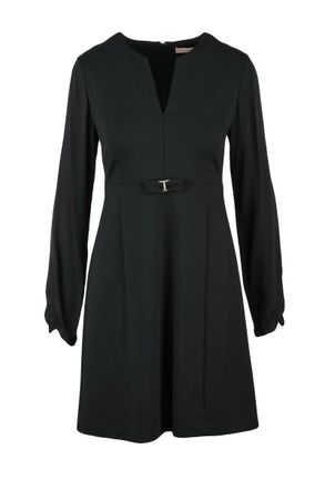 Twin-Set Flared Dress - Black