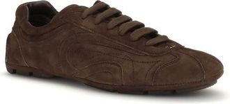 Prada Mens Brown Calf Leather Bos Taurus Athletic Sneakers