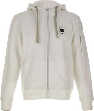Blauer Hoodies & sweatvesten, Heren, Wit, L, Katoen, Cardinton Hoodie
