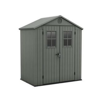 Dmora Caseta De Jard&iacute;n Lagundo, Cobertizo De Jard&iacute;n, Caseta De Jard&iacute;n, Trastero Para Herramientas, 190x122 H221 Cm, Verde - Dmora