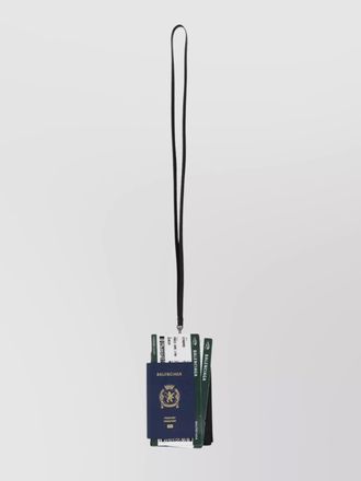 Balenciaga leather passport phone holder
