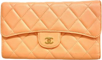 Chanel Salmon Pink Long Wallet (Bi-Fold) (Pre-Owned)