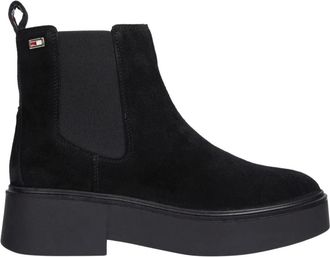 Tommy Hilfiger Zwarte Chelsea Flag enkellaarsjes - Dames - Chelseaboots - Zwart - 39 EU - Su&egrave;de - Schoenen