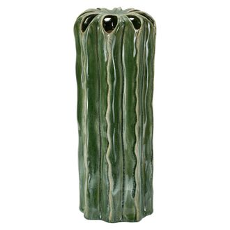 Dmora Vaso Baseva, Disegno Con Cactus, Verde