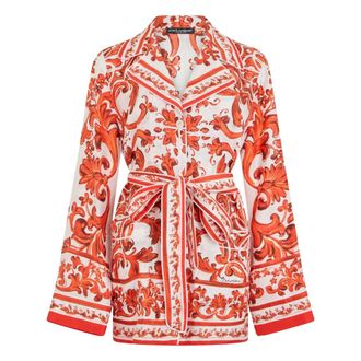 Dolce & Gabbana Dames, Blouses & Shirts, Veelkleurig, Maat: XL Zijde
