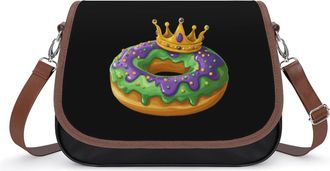 Generic Mardi And Gras Donut Fashion Womens Crossbody Bags Novelty Handbag Shoulder Bag Purse