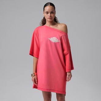 Nike Jordan Womens Jordan Flight T-Shirt Dress in Red | IM6801-631