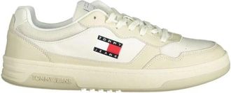 Tommy Hilfiger Moderne Beige Polyester Sneaker - Heren - Sneakers - Beige - 43 EU - Polyester - Schoenen