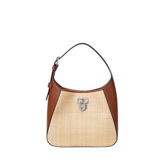 Ralph Lauren Tanner Small Tas - Dames - Tassen - Bruin - Maat: ONE Size Katoen