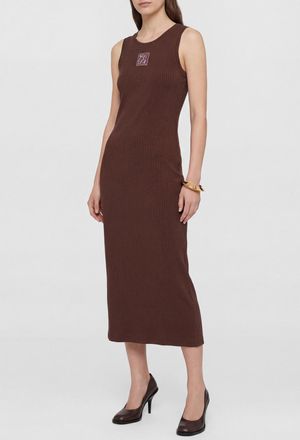 Marni Dress With A Side Slit, Womens, Brown