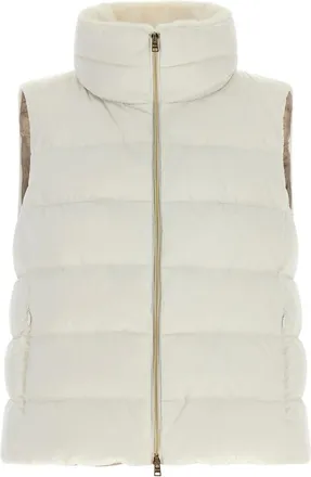Herno A-Shaped Padded Vest - female - Herno - Waistcoats - White - M - Jackets