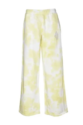 Replay Wide-Leg Tracksuit Trousers with Tie-Dye Pattern and Elastic Waistband