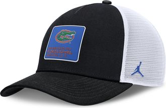 Nike Jordan Mens Florida On-Field Rise Engineered Jordan Brand College Trucker Adjustable Hat in Black | JC97093NUFN-RMZ