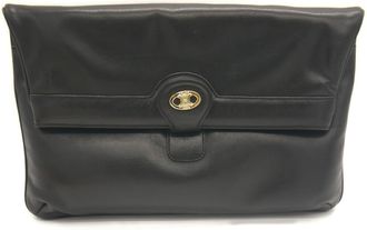 Celine Black Leather Clutch Bag (Pre-Owned)