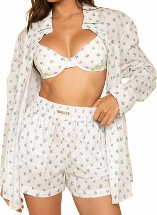 Montce Swim Floral Boyfriend Button Down Shirt In Heidi