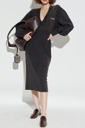 The Attico Dress With Logo, Womens, Grey