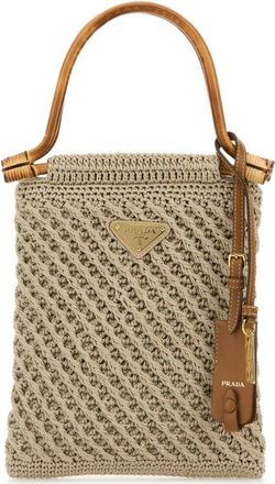 Prada Cappuccino Crochet Handbag