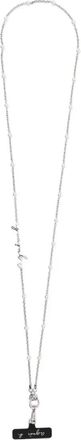 agn&egrave;s b. Canopy pearl phone strap - women - stainless steel - One Size - Silver