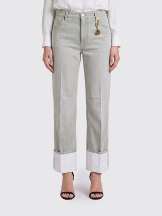 Stella McCartney Jeans straight a vita media in denim di cotone con charm