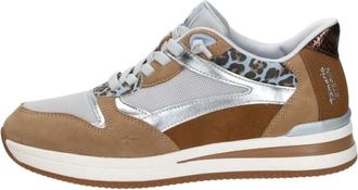 Tamaris Schoenen, Dames, Bruin, 37 EU, Leer, Comfort Veterschoenen Laag