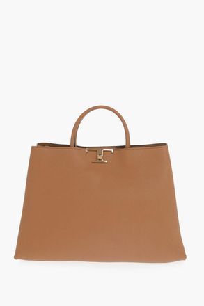 Tod's Borsa a Mano in Pelle Martellata con Dettaglio Dorato Tods