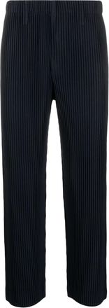 Homme Plissé Issey Miyake MC September plissé straight-leg trousers - men - Polyester - 1 - Blue