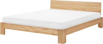 Beliani Beliani - Cama De Madera De Pino Clara 180 X 200 Cm Con Estructura Y Cabecero Royan
