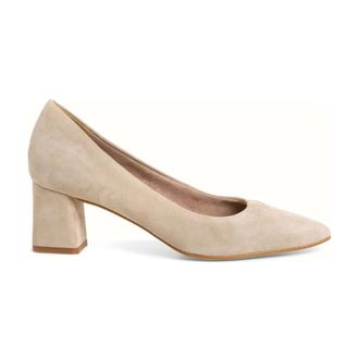 Tamaris Schoenen, Dames, Beige, 37 EU, Leer, Klassieke Gesloten Pumps