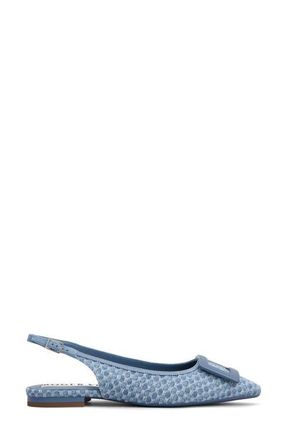 Roger Vivier Gommettine Bordo Jacquard Slingback Flat in Cielo Scuro at Nordstrom, Size 9.5Us