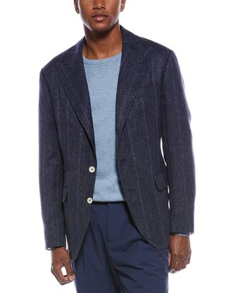 Brunello Cucinelli Linen, Silk, & Wool-Blend Blazer