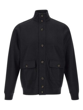 FILIPPO DE LAURENTIIS buttoned flap-pocket shirt jacket - Black