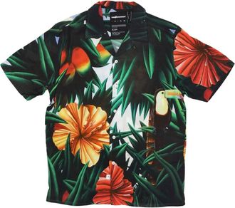 The Hundreds Blooming Woven Forest Short Sleeve Shirt - Heren - Korte mouwen Overhemden - Veelkleurig - S - Rayon - Overhemden