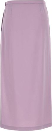 Gucci Womens Crepe Skirt Purple Acetate Viscose