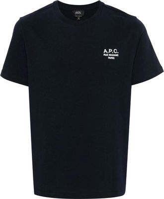 A.P.C. A. p.c. Logo-embroidered Cotton T-shirt