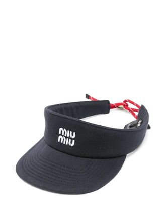 Miu Miu Denim zonneklep - Blauw