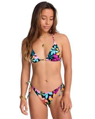 Billabong Bikini-Hose BILLABONG Sol Searcher Tie Side Tanga, Damen, Gr. L, US-Gr&ouml;ssen, night tropical, Obermaterial: 86% Polyamid, 14% Elasthan;, Badehosen Biki