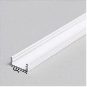 Trade Shop Trade Shop - Profilo In Alluminio 1mt Da Incasso Senza Copertura Per Strip Led Strisce Al-5mm