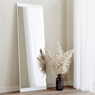Dmora Espejo Cengio, Forma Rectangular, Tipo De Pared, Estructura Transparente, 120x40h Cm Blanco