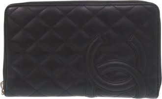 Chanel Black Pink Cambon Ligne Wallet (Bi-Fold) (Pre-Owned)