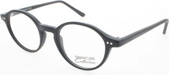 Signature Ladies Black Rectangular Eyeglass Frames S7010MatteBlack46