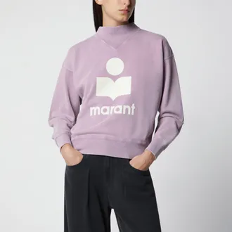 Isabel Marant Felpa Moby in cotone rosewood con logo